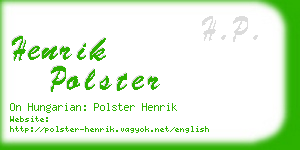 henrik polster business card